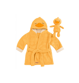 BBdoo BBdoo Baby Bathrobe with Plush Toy - DUCK, Golden Ochre / 0-12M