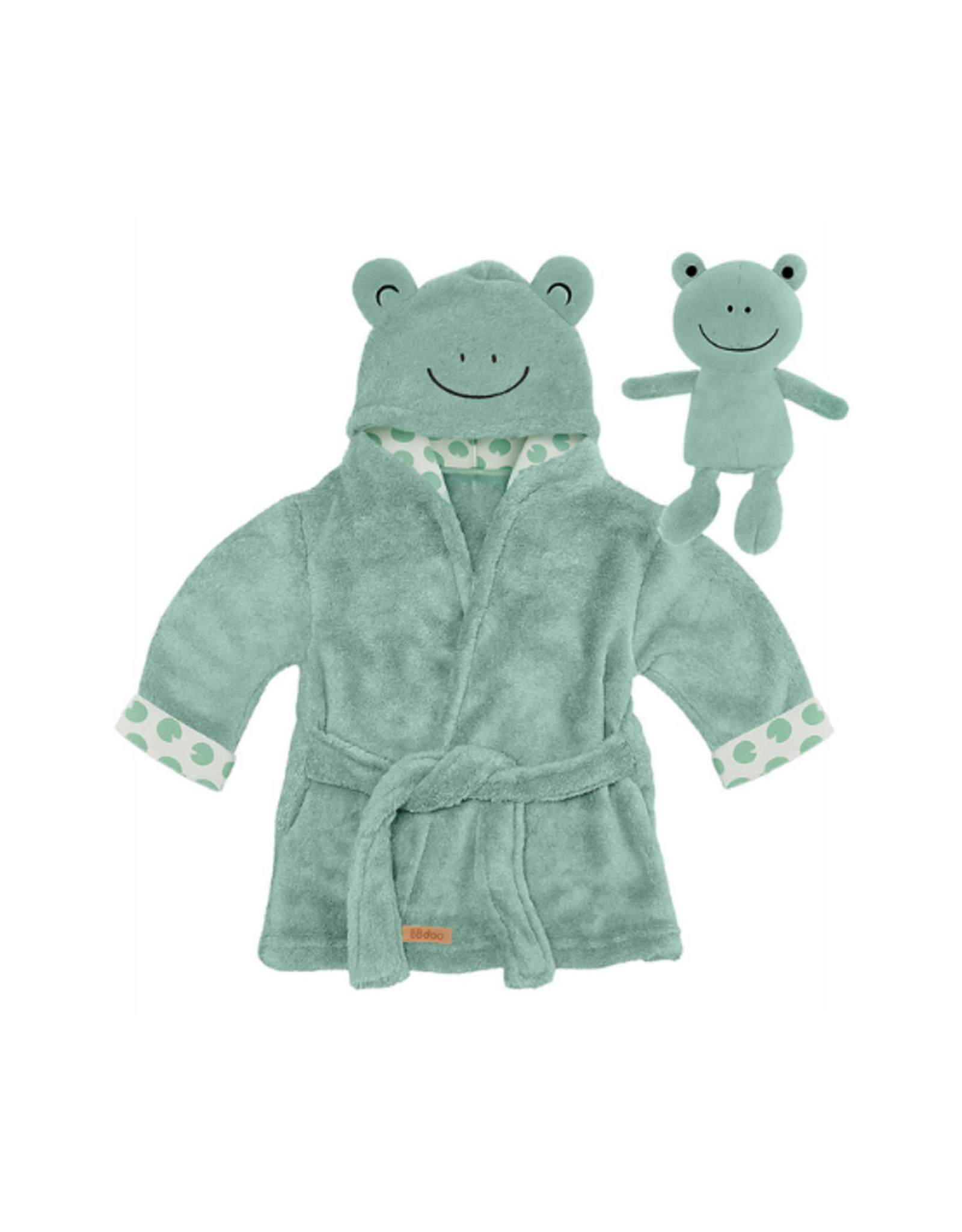 BBdoo BBdoo - Baby Bathrobe with Plush Toy - FROG, Green / 0-12M