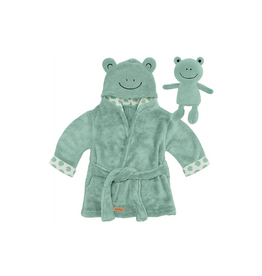 BBdoo BBdoo Baby Bathrobe with Plush Toy - FROG, Green / 0-12M