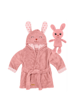 BBdoo BBdoo - Baby Bathrobe with Plush Toy - RABBIT, Pink / 0-12M