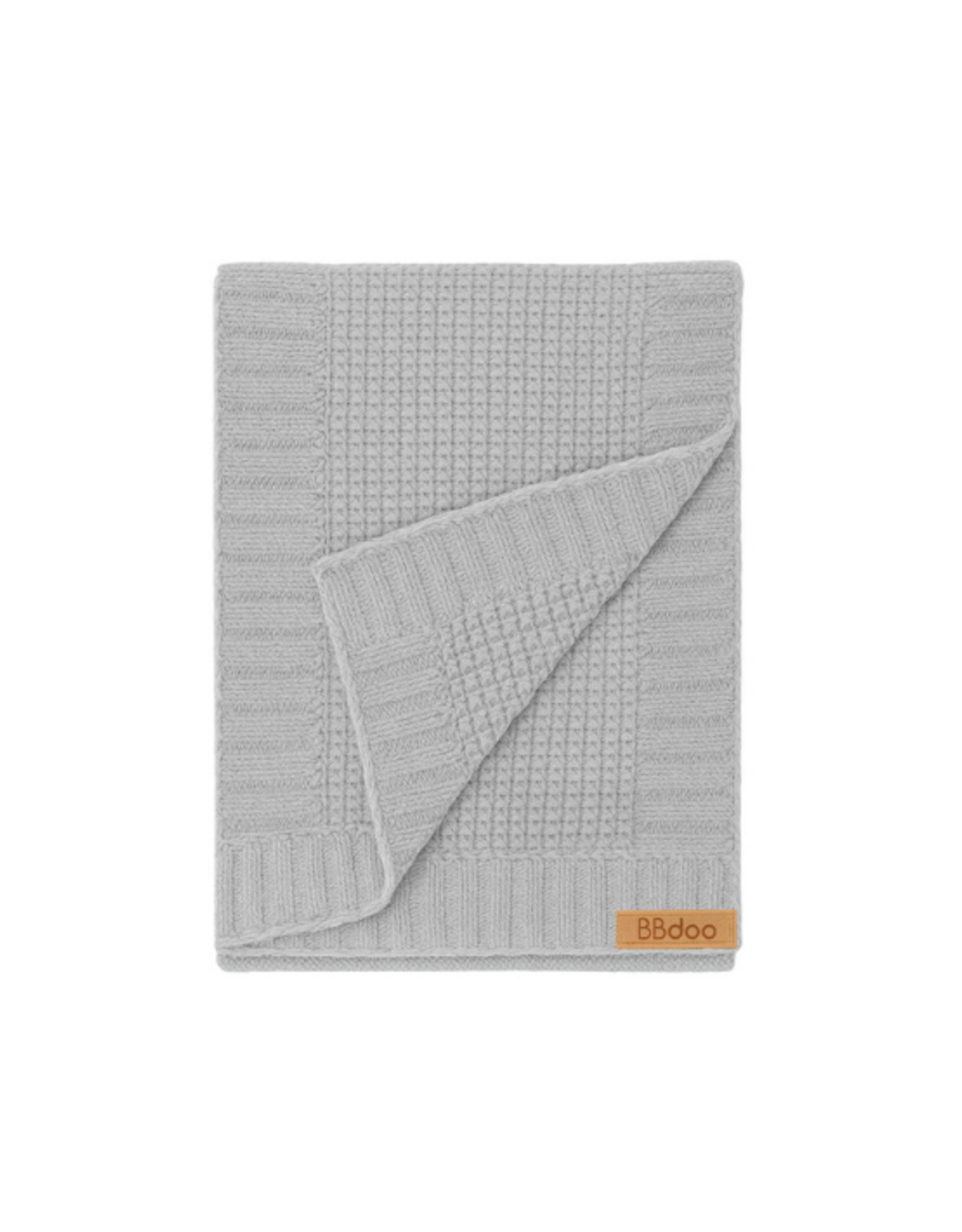 BBdoo BBdoo - Baby Knitted Blanket - Grey - 75 x 90 cm