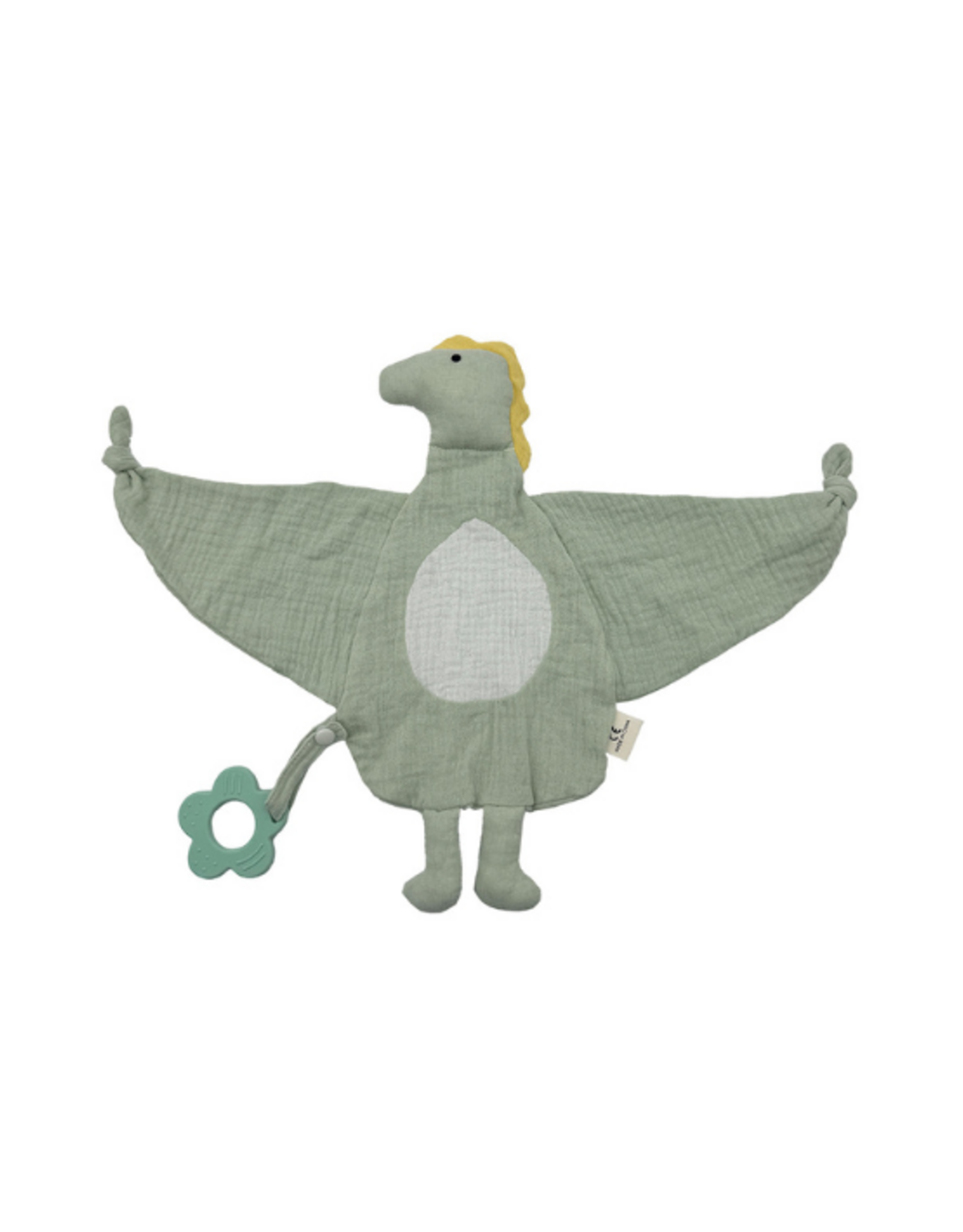 BBdoo BBdoo - Baby Comforter with Silicone Teether - Dino