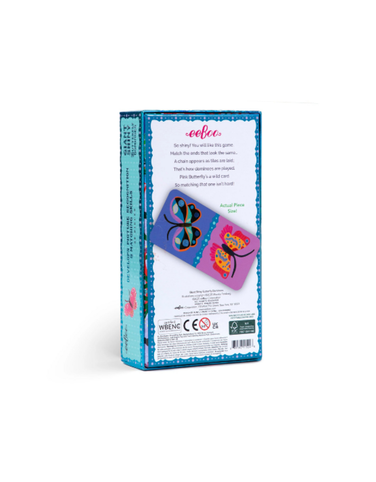 eeBoo Eeboo - Giant Shiny Butterfly Dominoes