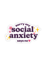 Sticker You Sticker You - Fuzzy Social Anxiety