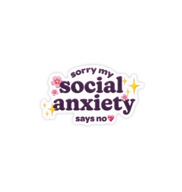 Sticker You Sticker You Fuzzy Social Anxiety