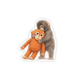 Sticker You Sticker You Fuzzy Punch the Monkey