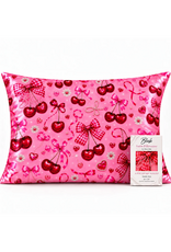 Blush Silks Blush Silks - Satin Pillowcases - Cherry Bows
