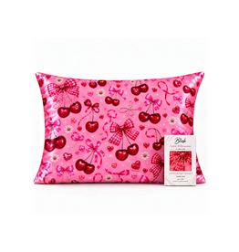 Blush Silks Blush Silks Satin Pillowcases Cherry Bows