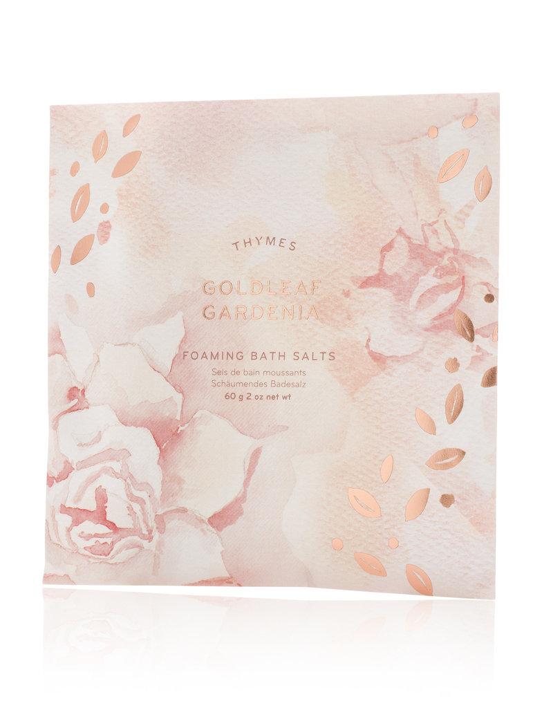 Thymes Goldleaf Gardenia Bath Salts 2 oz