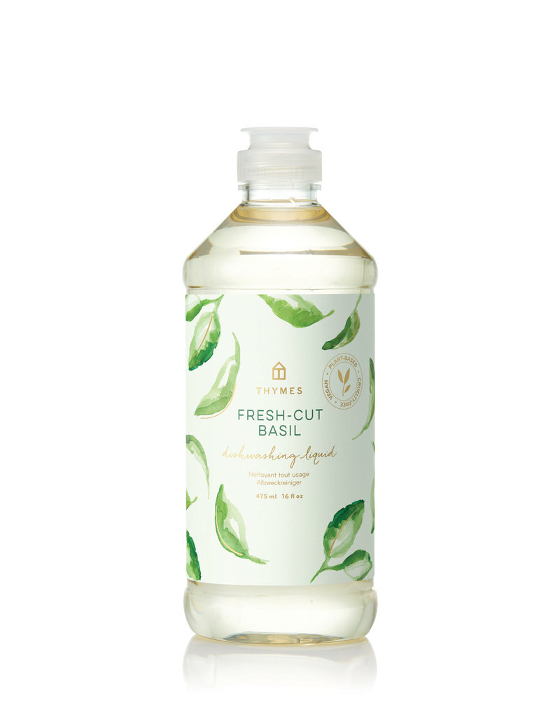 Thymes Fresh Cut Basil Dish Soap 16 oz