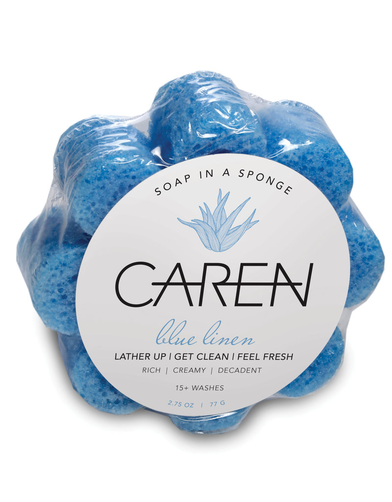 Caren Blue Linen sponge