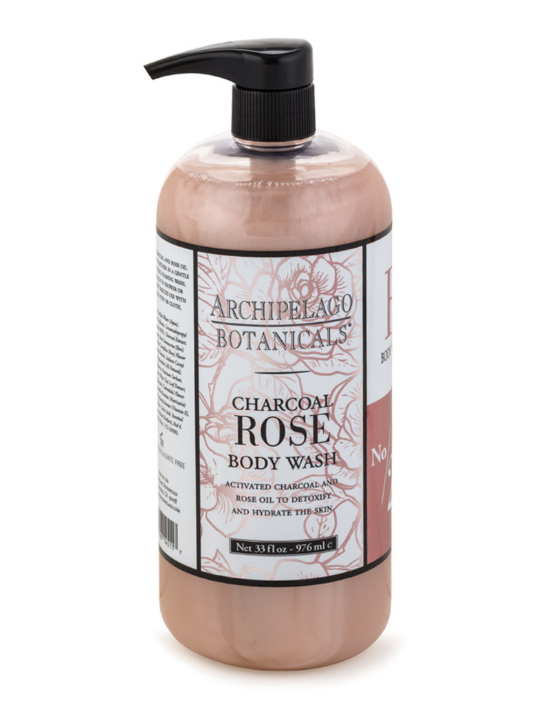 Archipelago Botanicals Charcoal Rose Body Wash 33 oz