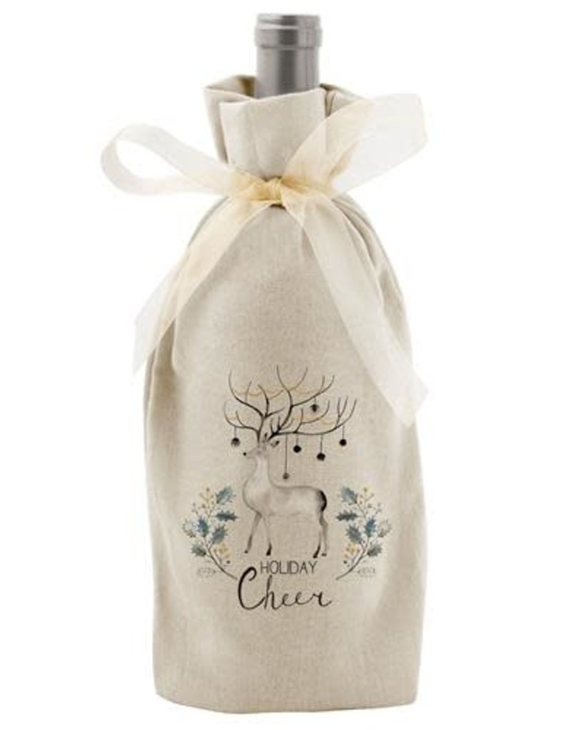 Karma Holiday Canvas Wine Bag Deer