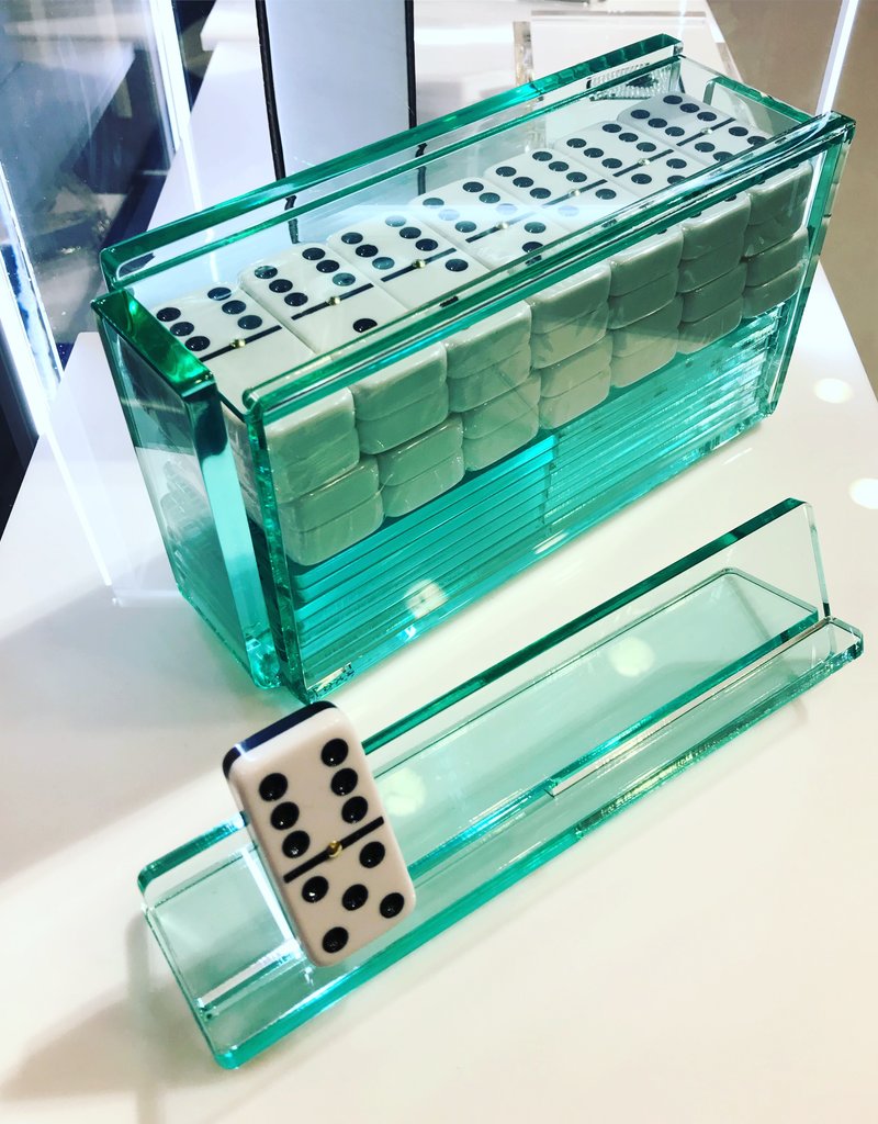 Luxe Dominoes El Catire Domino Set with Racks Crystal