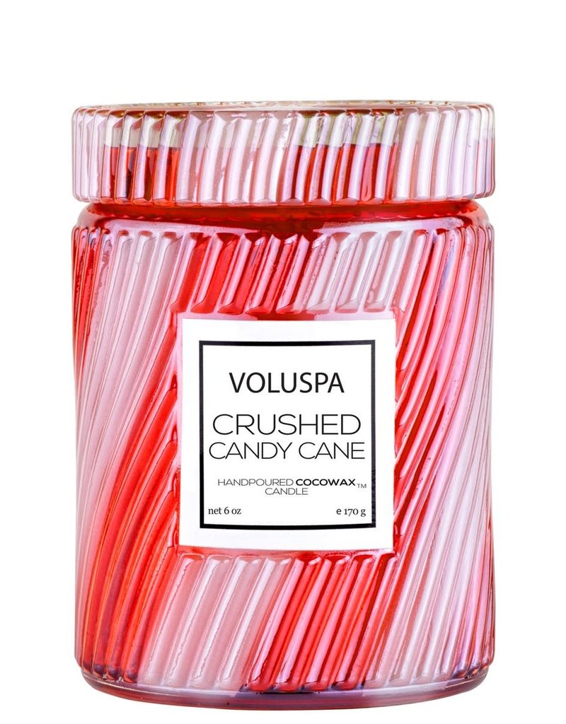 Voluspa Crushed Candy Cane Candle  Small Jar 5.5 oz