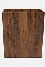 Pigeon & Poodle Varadero Dark Banana Leaf Collection Wastebasket 12"L x 10"W x 13"H