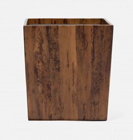 Pigeon & Poodle Varadero Dark Banana Leaf Collection Wastebasket 12"L x 10"W x 13"H