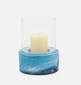 Pigeon & Poodle Outdoor Hurricane Blue Swirled Resin 9.5" x12.5"