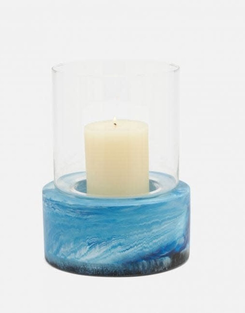 Pigeon & Poodle Outdoor Hurricane Blue Swirled Resin 9.5" x12.5"