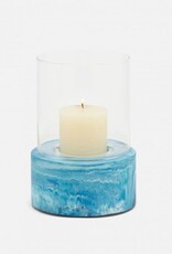 Pigeon & Poodle Outdoor Hurricane Blue Swirled Resin 7.5" x 10"