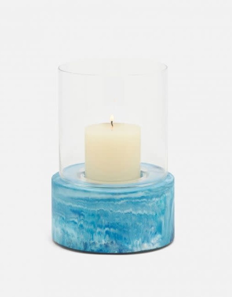 Pigeon & Poodle Outdoor Hurricane Blue Swirled Resin 7.5" x 10"