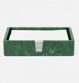 Pigeon & Poodle Porter Faux Malachite Hand Towel Tray 9"L x 5.5"W x 2"H