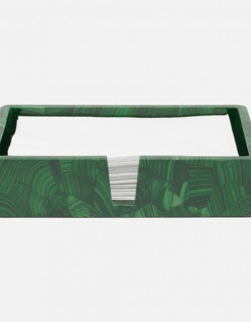 Pigeon & Poodle Porter Faux Malachite Hand Towel Tray 9"L x 5.5"W x 2"H