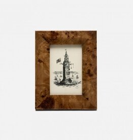 Pigeon & Poodle Narvik  Burl Maple Veneer Frame Dark Brown  4x6