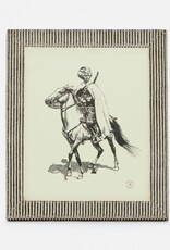 Pigeon & Poodle Hana Brown Candy Striped Hair-On-Hide Frame 8 x10