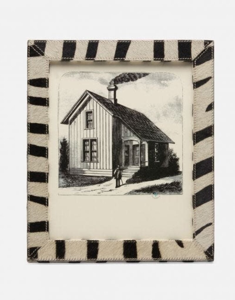 Pigeon & Poodle Hana Zebra Hair On Hide Frame 8x10