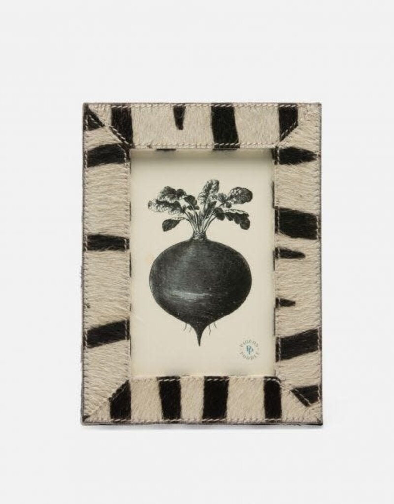 Pigeon & Poodle Hana Zebra Hair On Hide Frame 4x6