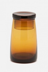 Pigeon & Poodle Hawley Amber Hand Blown Glass Carafe 3.5"D x 5.5"H