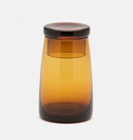 Pigeon & Poodle Hawley Amber Hand Blown Glass Carafe 3.5"D x 5.5"H