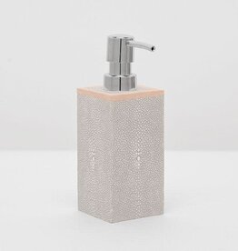 Pigeon & Poodle Manchester Soap Pump Sand Faux Shagreen 3"L x 3"W x 7"H