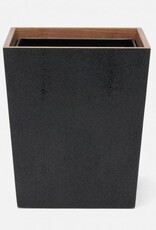 Pigeon & Poodle Manchester Wastebasket w/Liner Navy Faux Shagreen
