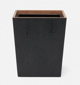 Pigeon & Poodle Manchester Wastebasket w/Liner Navy Faux Shagreen