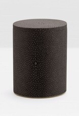 Pigeon & Poodle Manchester Cannister Dark Mushroom Faux Shagreen  3"D x 4"H