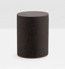 Pigeon & Poodle Manchester Cannister Dark Mushroom Faux Shagreen  3"D x 4"H