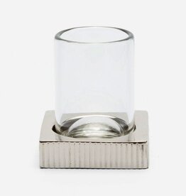 Pigeon & Poodle Redon Tumbler Set Shiny Nickel 4"L x 4"W x 4.5"H Pigeon & Poodle Redon Tumbler Set Shiny Nickel 4"L x 4"W x 4.5"H