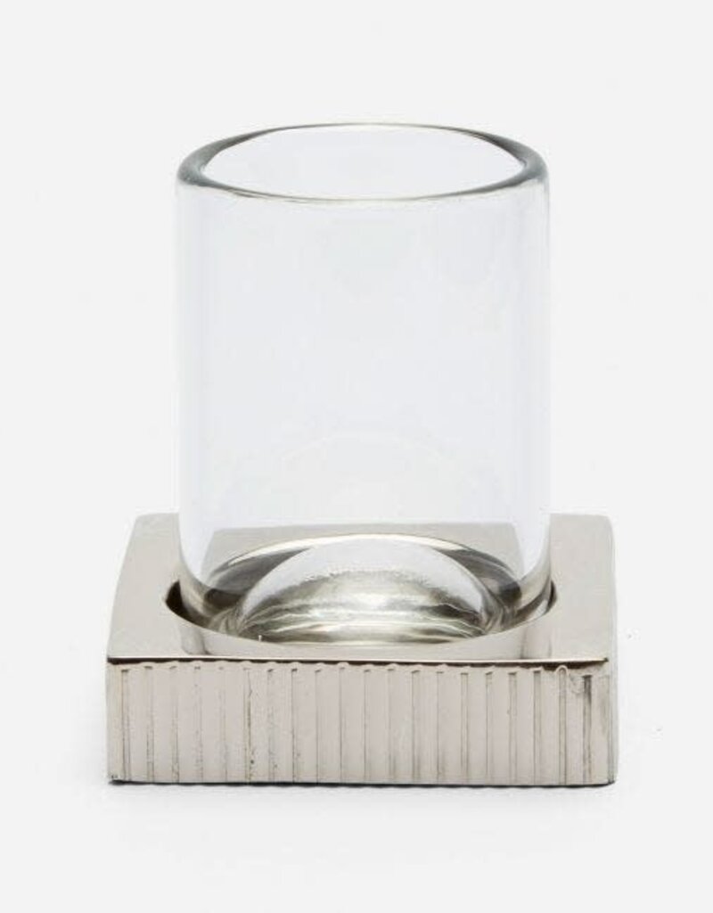Pigeon & Poodle Redon Tumbler Set Shiny Nickel 4"L x 4"W x 4.5"H
