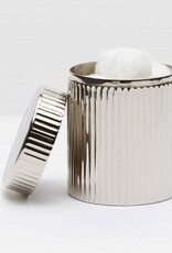 Pigeon & Poodle Redon Canister Shiny Nickel 3"D x 4"H