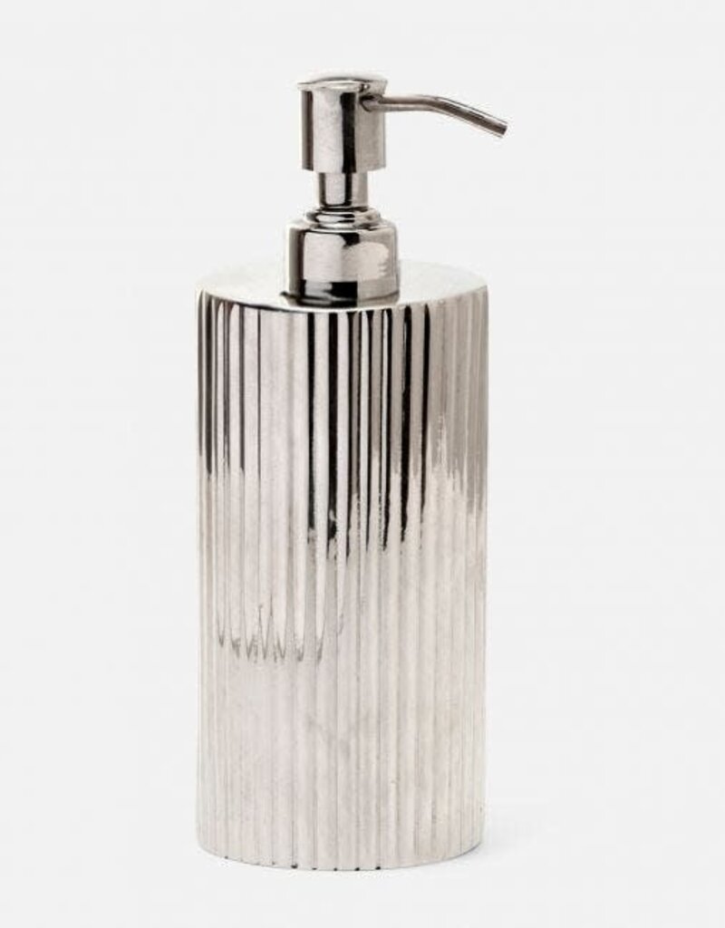 Pigeon & Poodle Redon XL Soap Pump Shiny Nickel 3.5"D x 8.5"H