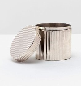 Pigeon & Poodle Redon Canister Shiny Nickel 4"D x 4"H Pigeon & Poodle Redon Canister Shiny Nickel 4"D x 4"H