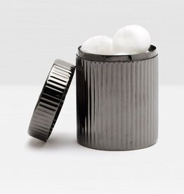 Pigeon & Poodle Redon Canister Black Nickel 3"D x 4"H Pigeon & Poodle Redon Canister Black Nickel 3"D x 4"H