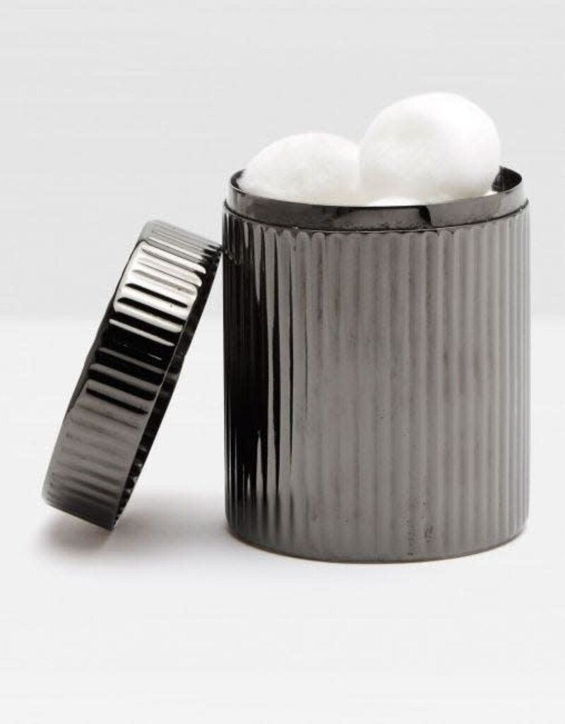 Pigeon & Poodle Redon Canister Black Nickel 3"D x 4"H