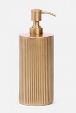 Pigeon & Poodle Redon XL Soap Pump  Antique Brass 3.5"D x 8.5"H