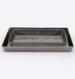 Pigeon & Poodle Redon Tray Black Nickel 13"L x 10"W x 1"H Pigeon & Poodle Redon Tray Black Nickel 13"L x 10"W x 1"H