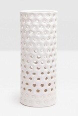 Pigeon & Poodle Edmonton Umbrella Stand Glossy White 9.5"D x 23.5"H