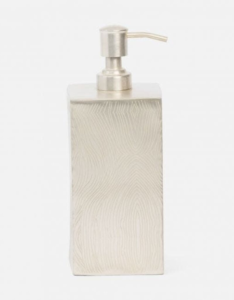 Pigeon & Poodle Humbolt XL Soap Pump Matte Silver 3.5"L x 3.5"W x 8.5"H