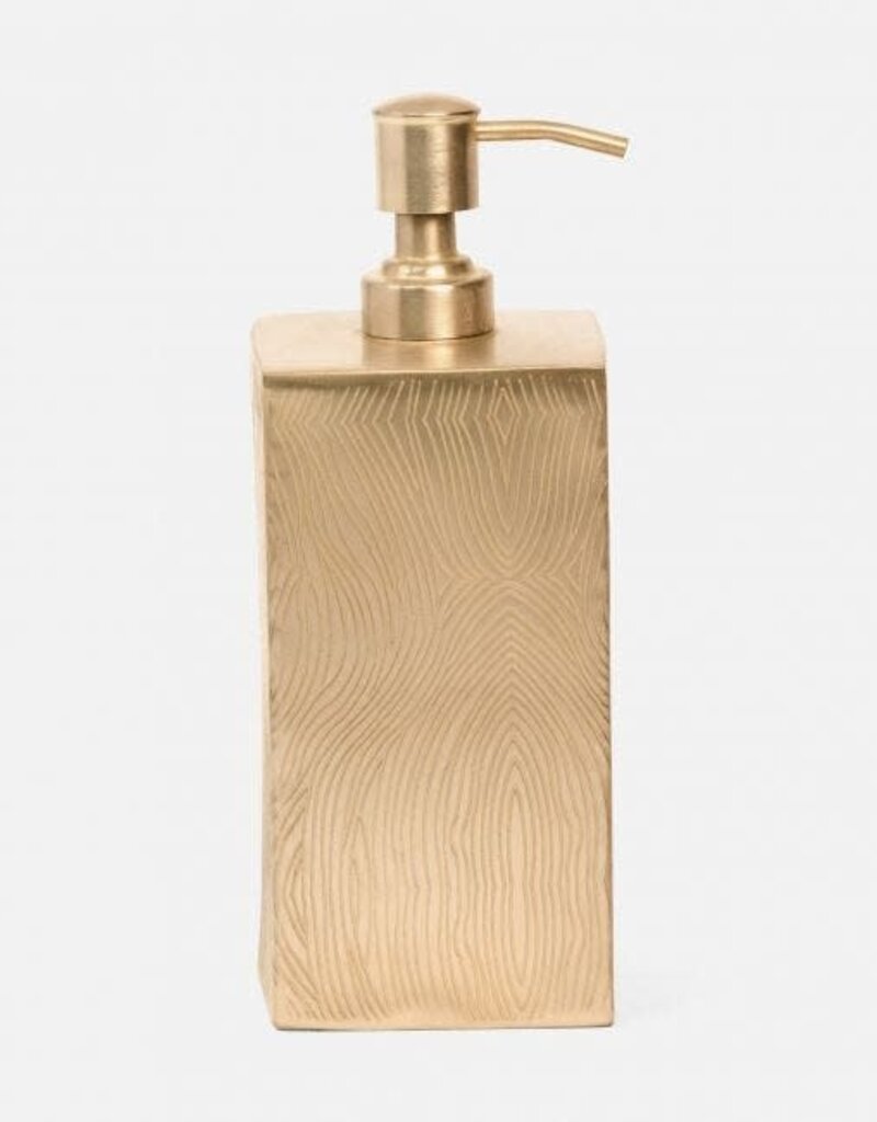Pigeon & Poodle Humbolt XL Soap Pump Shiny Brass 3.5"L x 3.5"W x 8.5"H